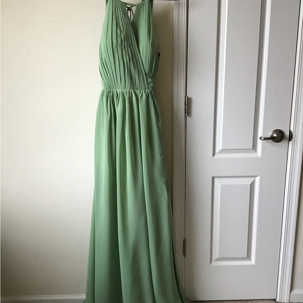 Women's Halter Chiffon Wedding Dress Evening Party Bridesmaid Long Dresses